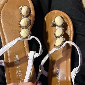 Pink Label flat sandals size 7